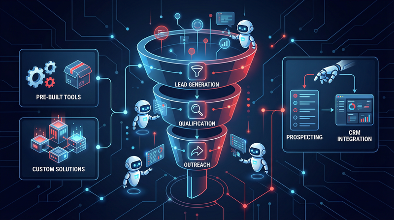AI Agents in B2B Sales: Pre-built Tools vs. Custom Solutions
